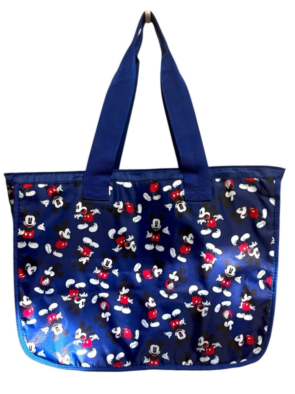 Disney Store XL Mickey Mouse All Over Print Tote Bag NWOT Blue